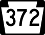 PA Route 372 marker