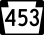 PA Route 453 marker