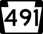 PA Route 491 marker