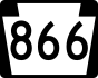 PA Route 866 marker