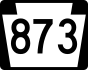 PA Route 873 marker
