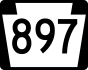 PA Route 897 marker