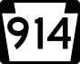 PA Route 914 marker