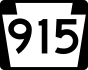 PA Route 915 marker