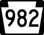 PA Route 982 marker