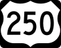 U.S. Route 250 marker