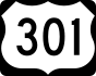 U.S. Route 301 marker