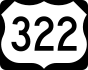 U.S. Route 322 marker